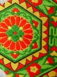 Photo7: N0913D Vintage Japanese Kimono  Vivid Black FUKURO OBI sash Flower Silk. (Grade B) (7)