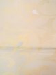 Photo3: N0913N Vintage Japanese Kimono  Shiny Beige FUKURO OBI sash Leaf Silk. (Grade B) (3)