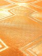 Photo7: Mint N0913P Vintage Japanese Kimono  Shiny Orange FUKURO OBI sash Greek key fret Silk. (Grade A) (7)
