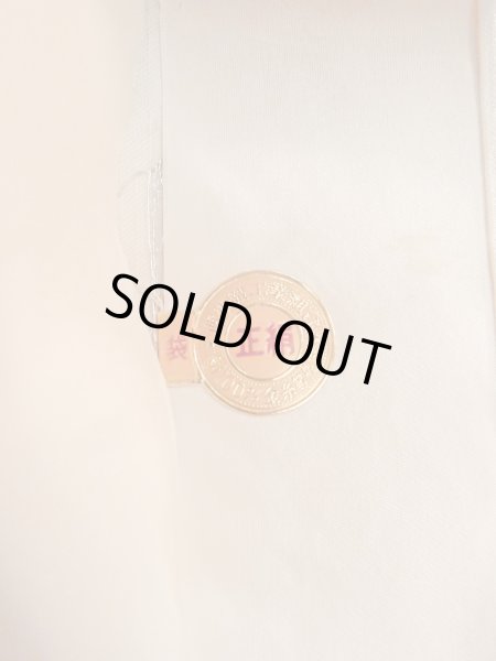 Photo3: N0913V Vintage Japanese Kimono  Shiny Silver FUKURO OBI sash Chinese flower Silk. (Grade C) (3)