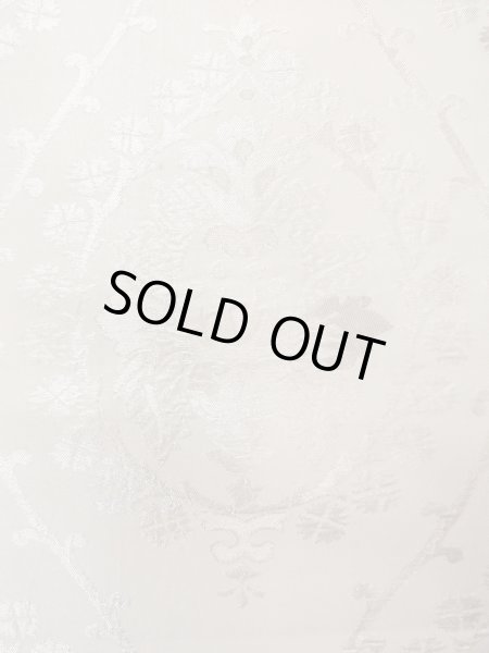 Photo6: N0913V Vintage Japanese Kimono  Shiny Silver FUKURO OBI sash Chinese flower Silk. (Grade C) (6)