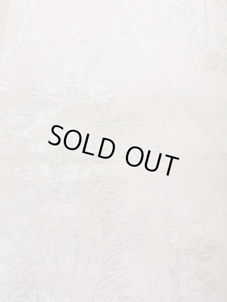 Photo8: N0913V Vintage Japanese Kimono  Shiny Silver FUKURO OBI sash Chinese flower Silk. (Grade C) (8)