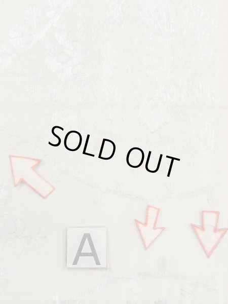 Photo13: N0913V Vintage Japanese Kimono  Shiny Silver FUKURO OBI sash Chinese flower Silk. (Grade C) (13)