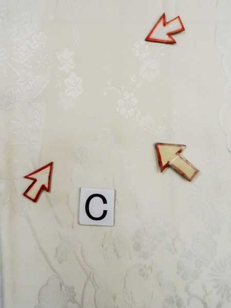 Photo14: N0913X Vintage Japanese Kimono Light Grayish Off White FUKURO OBI sash Chrysanthemum Silk. (Grade C) (14)