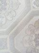Photo6: N0913Y Vintage Japanese Kimono  Shiny Silver FUKURO OBI sash Chinese flower Synthetic. (Grade B) (6)
