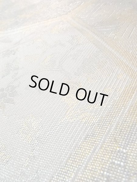 Photo10: N0913Z Vintage Japanese Kimono  Shiny Silver FUKURO OBI sash Chinese flower Silk. (Grade A) (10)