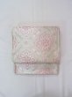 Photo2: N0914B Vintage Japanese Kimono   Silver FUKURO OBI sash Chinese flower Silk. (Grade B) (2)