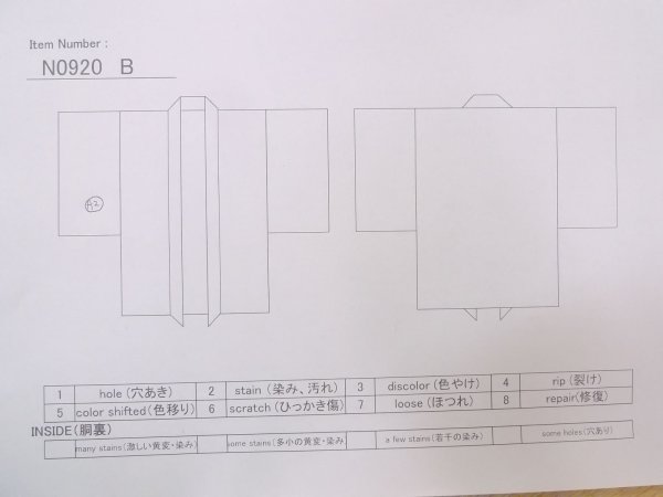 Photo11: N0920B Vintage Japanese women   Black HAORI short jacket / Silk. Chrysanthemum,   (Grade A) (11)