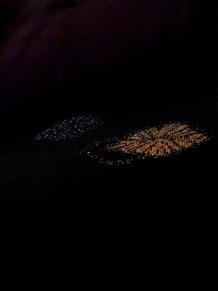 Photo10: N0920F Vintage Japanese women   Black HAORI short jacket / Silk. Leaf   (Grade A) (10)