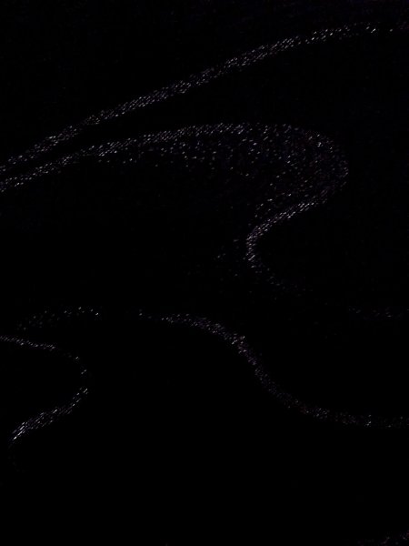 Photo7: N0920G Vintage Japanese women   Black HAORI short jacket / Silk. Stream   (Grade C) (7)