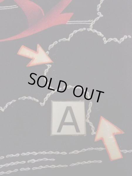 Photo14: N0920I Vintage Japanese women   Black HAORI short jacket / Silk. Crane,   (Grade B) (14)