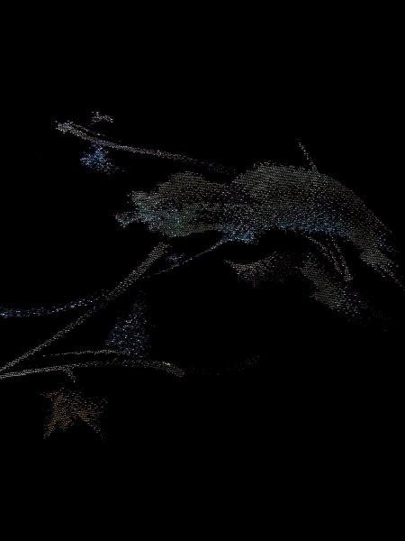 Photo6: N0920J Vintage Japanese women   Black HAORI short jacket / Silk. MOMIJI maple leaf   (Grade B) (6)