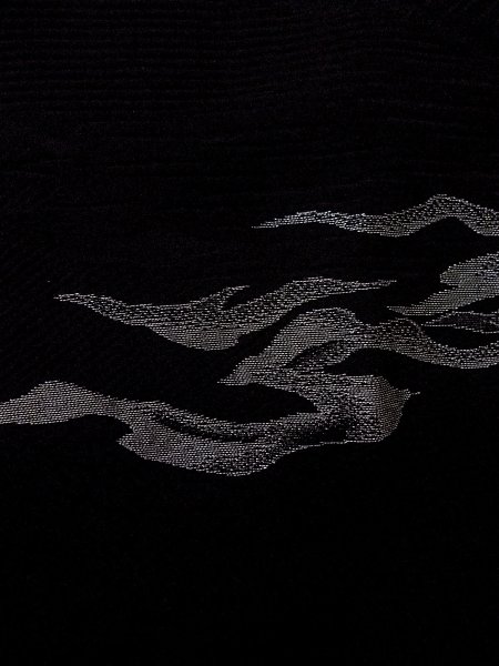 Photo6: Mint N0920L Vintage Japanese women   Black HAORI short jacket / Silk. Cloud   (Grade A) (6)