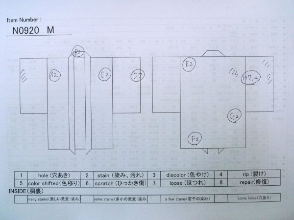 Photo13: N0920M Vintage Japanese women   Black HAORI short jacket / Silk. House,   (Grade D) (13)