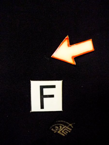 Photo20: N0920P Vintage Japanese women   Black HAORI short jacket / Silk. UME plum bloom,   (Grade C) (20)