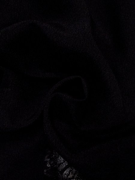 Photo11: Mint N0920Q Vintage Japanese women   Black HAORI short jacket / Silk. Peony,   (Grade A) (11)