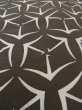 Photo9: N0920S Vintage Japanese women  Dark Olive HAORI short jacket / Silk. Crossed circles Folded paper crane pattern  (Grade C) (9)