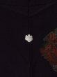 Photo3: N0920T Vintage Japanese women   Black HAORI short jacket / Silk. Chrysanthemum,   (Grade C) (3)