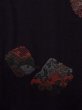 Photo5: N0920T Vintage Japanese women   Black HAORI short jacket / Silk. Chrysanthemum,   (Grade C) (5)