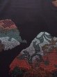 Photo9: N0920T Vintage Japanese women   Black HAORI short jacket / Silk. Chrysanthemum,   (Grade C) (9)