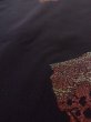 Photo11: N0920T Vintage Japanese women   Black HAORI short jacket / Silk. Chrysanthemum,   (Grade C) (11)