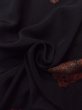 Photo12: N0920T Vintage Japanese women   Black HAORI short jacket / Silk. Chrysanthemum,   (Grade C) (12)