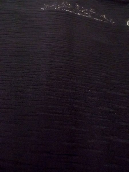 Photo11: Mint N0920X Vintage Japanese women   Black HAORI short jacket / Silk. Tall grass,   (Grade A) (11)