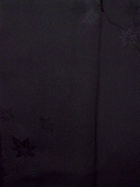 Photo5: Mint N0920Y Vintage Japanese women   Black HAORI short jacket / Silk.    (Grade A) (5)