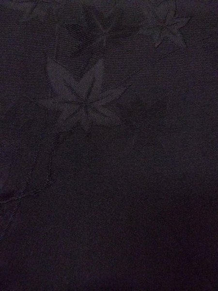 Photo8: Mint N0920Y Vintage Japanese women   Black HAORI short jacket / Silk.    (Grade A) (8)