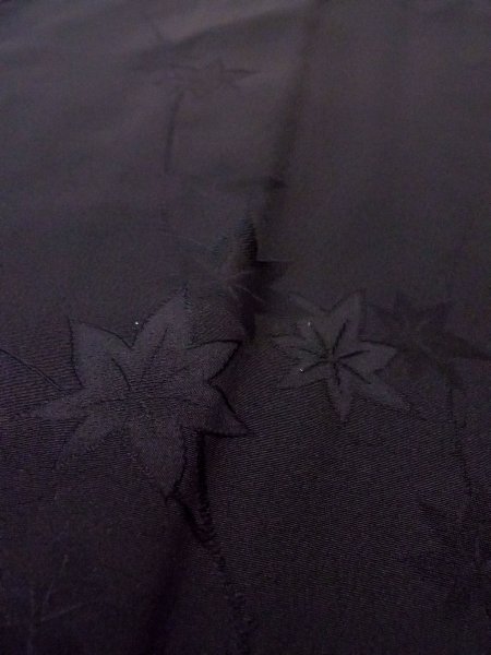 Photo9: Mint N0920Y Vintage Japanese women   Black HAORI short jacket / Silk.    (Grade A) (9)