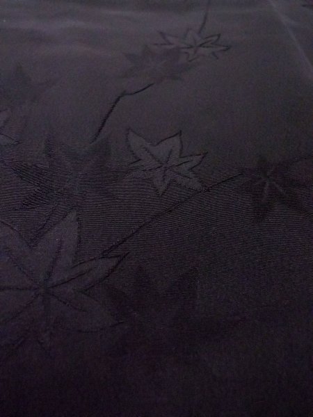 Photo10: Mint N0920Y Vintage Japanese women   Black HAORI short jacket / Silk.    (Grade A) (10)