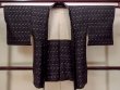 Photo1: Mint N0920Z Vintage Japanese women   Black HAORI short jacket / Silk. Abstract pattern   (Grade A) (1)