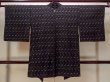 Photo2: Mint N0920Z Vintage Japanese women   Black HAORI short jacket / Silk. Abstract pattern   (Grade A) (2)