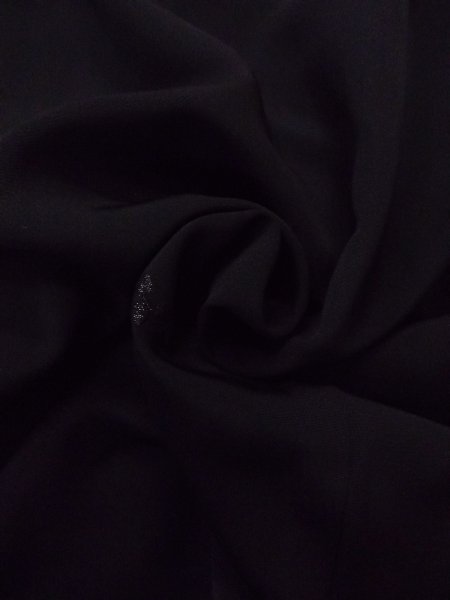 Photo13: N0930D Vintage Japanese kimono   Black HAORI short jacket for women / Silk. UME plum bloom   (Grade B) (13)