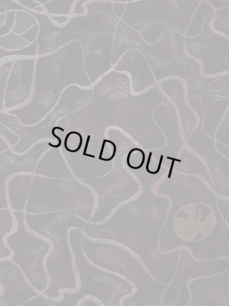 Photo3: Mint N0930G Vintage Japanese kimono   Black HAORI short jacket for women / Silk. Circle,   (Grade A) (3)