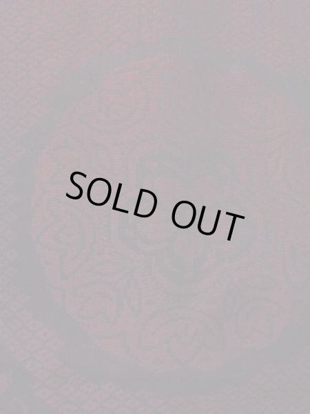 Photo5: N0930K Vintage Japanese kimono  Dark Dark Red HAORI short jacket for women / Silk. Flower,   (Grade C) (5)