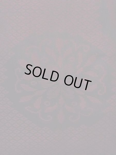 Photo6: N0930K Vintage Japanese kimono  Dark Dark Red HAORI short jacket for women / Silk. Flower,   (Grade C) (6)