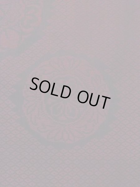 Photo7: N0930K Vintage Japanese kimono  Dark Dark Red HAORI short jacket for women / Silk. Flower,   (Grade C) (7)