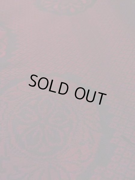 Photo8: N0930K Vintage Japanese kimono  Dark Dark Red HAORI short jacket for women / Silk. Flower,   (Grade C) (8)