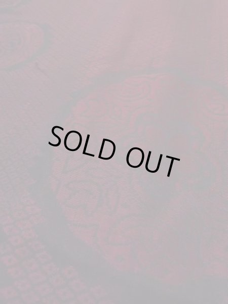 Photo9: N0930K Vintage Japanese kimono  Dark Dark Red HAORI short jacket for women / Silk. Flower,   (Grade C) (9)