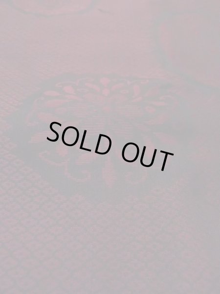 Photo10: N0930K Vintage Japanese kimono  Dark Dark Red HAORI short jacket for women / Silk. Flower,   (Grade C) (10)