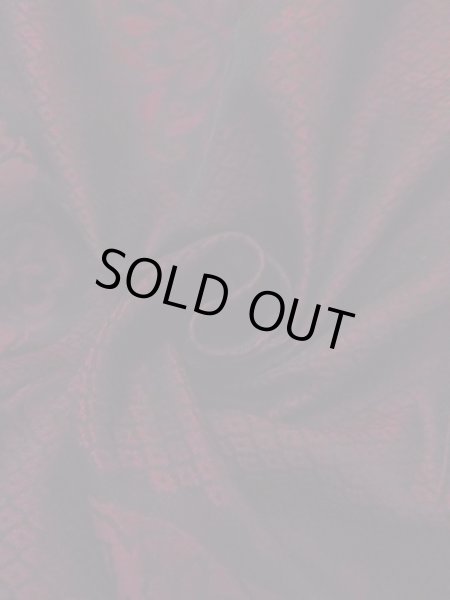 Photo12: N0930K Vintage Japanese kimono  Dark Dark Red HAORI short jacket for women / Silk. Flower,   (Grade C) (12)