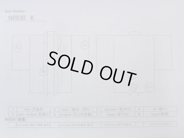 Photo13: N0930K Vintage Japanese kimono  Dark Dark Red HAORI short jacket for women / Silk. Flower,   (Grade C) (13)