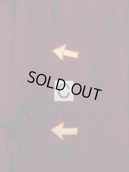 Photo16: N0930K Vintage Japanese kimono  Dark Dark Red HAORI short jacket for women / Silk. Flower,   (Grade C) (16)