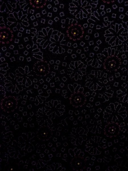 Photo5: Mint N0930O Vintage Japanese kimono   Black HAORI short jacket for women / Silk. Flower,   (Grade A) (5)