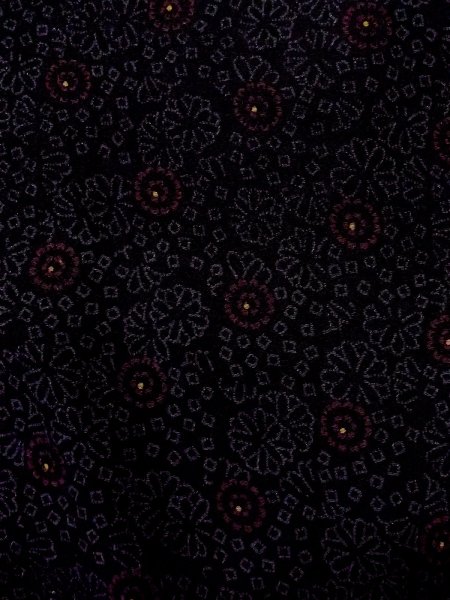 Photo6: Mint N0930O Vintage Japanese kimono   Black HAORI short jacket for women / Silk. Flower,   (Grade A) (6)