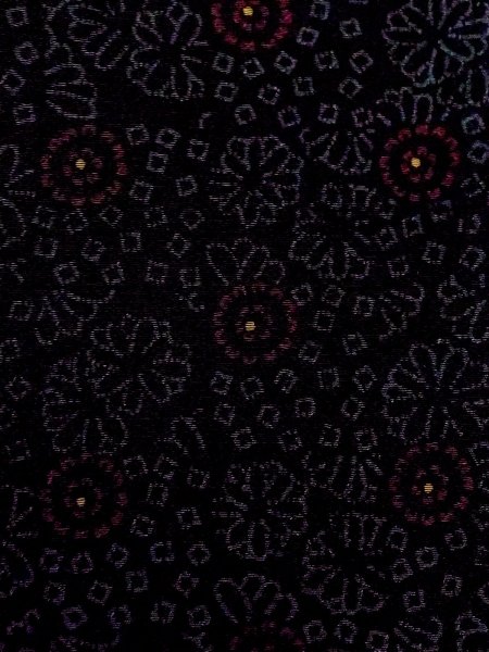 Photo7: Mint N0930O Vintage Japanese kimono   Black HAORI short jacket for women / Silk. Flower,   (Grade A) (7)