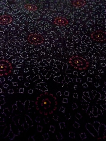 Photo10: Mint N0930O Vintage Japanese kimono   Black HAORI short jacket for women / Silk. Flower,   (Grade A) (10)