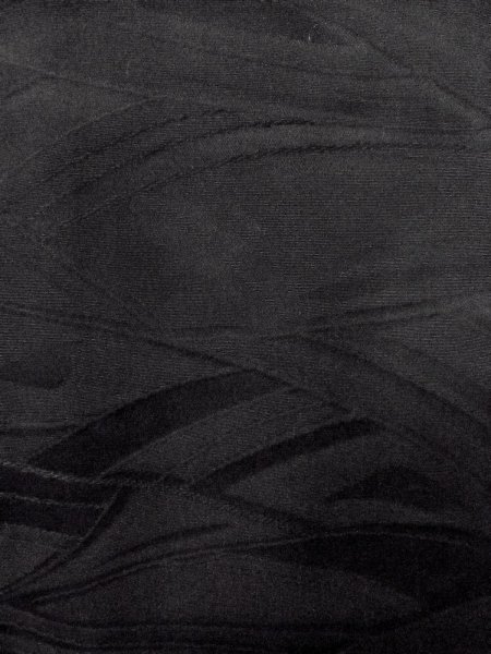 Photo6: N0930R Vintage Japanese kimono   Black HAORI short jacket for women / Silk.    (Grade B) (6)