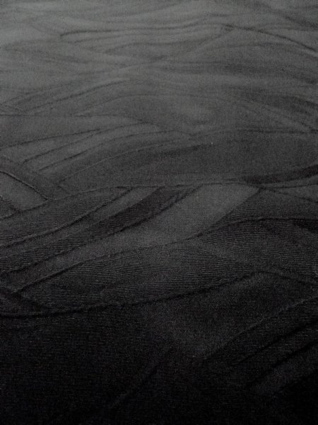 Photo10: N0930R Vintage Japanese kimono   Black HAORI short jacket for women / Silk.    (Grade B) (10)